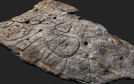 לוח האבן העתיק (צילום: צילום: DENIS GLIKSMAN, Institute for Preventive Archaeological Research)