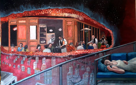 חלום משותף לאנשים בעיר אדומה, ציור גדעון סער (צילום: פרטי)