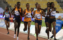 ריצת 3000 נשים בליגת היהלום (צילום: KARIM JAAFAR / AFP)