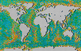מפת העולם הגדולה של לגו (צילום: LEGO)