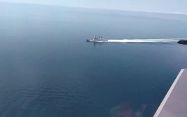 הספינה הבריטית שחדרה לשטח הימי של רוסיה (צילום: Ministry of Defence of the Russian Federation/Handout via REUTERS)