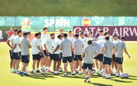 שחקני נבחרת ספרד (צילום: Denis Doyle - UEFA/UEFA via Getty Images)
