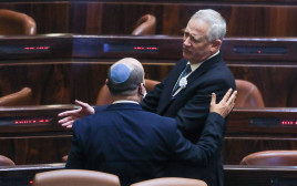 נפתלי בנט, בני גנץ (צילום: מרק ישראל סלם)