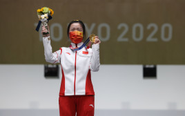 קיאן יאנג. זהב ראשון לסין (צילום: Kevin C. Cox/Getty Images)