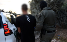 מעצרו של אחד החשודים (צילום: משטרת ישראל)