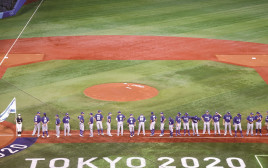 נבחרת ישראל בבייסבול באולימפיאדת טוקיו (צילום: Koji Watanabe.GettyImages)