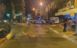זירת הרצח בחיפה  (צילום: דוברות המשטרה)