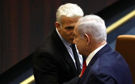 בנימין נתניהו ויאיר לפיד (צילום: מרק ישראל סלם)