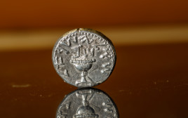 המטבע שנמצא בחפירות בעיר דוד (צילום: יניב ברמן, רשות העתיקות)