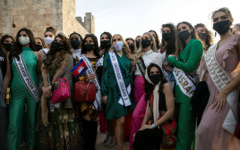מתחרות מיס יוניברס בישראל (צילום: REUTERS/ Nir Elias)