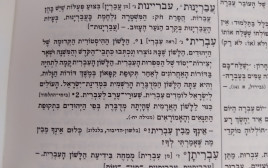 הערך עברית במילון אבן שושן (צילום: שלומית עוזיאל)