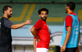 מוחמד סלאח באימון נבחרת מצרים (צילום: רויטרס)