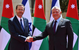 הנשיא הרצוג ומלך ירדן בפגישה בעמאן  (צילום: חיים צח לע"מ)