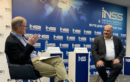 מנסור עבאס בכנס המכון למחקרי ביטחון לאומי (INSS) (צילום: אבשלום ששוני)