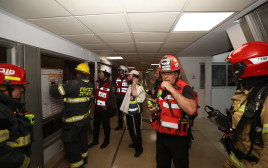 שריפה בבית החולים תל השומר (צילום: תיעוד מבצעי כב"ה, אבנר בן מנחם)