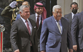 אבו מאזן והמלך עבדאללה ברמאללה (צילום: Abbas Momani/AFP via Getty Images)