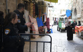כוחות המשטרה הפרוסים בירושלים לאור המתיחות (צילום: דוברות המשטרה)