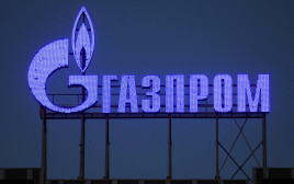 לוגו חברת הגז הרוסית, "גזפרום" (צילום: REUTERS/Reuters photographer/File Photo)