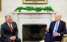 עבדאללה מלך ירדן והנשיא ג'ו ביידן בבית הלבן (צילום: רויטרס)