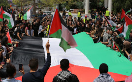 הפגנה לאזכור יום הנכבה באוניברסיטת תל אביב (צילום: איתן אלחדז/TPS)