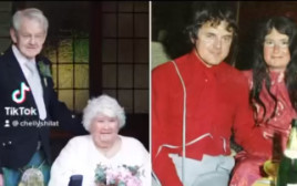 אלכס וג'יין המילטון, נישאו לאחר 60 שנה שהיו מאורסים (צילום: צילום מסך טיקטוק)