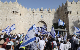 מצעד הדגלים בשער שכם (צילום: מארק ישראל סלם)