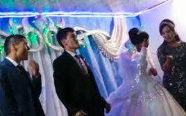 החתן הכה את הכלה בזמן החתונה (צילום: צילום מסך יוטיוב)