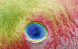 מכתש מדהים התגלה בחצי הכדור הדרומי מאדים (צילום: סוכנות החלל האירופית, ESA)