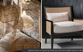כורסא של רהיטי קיבוץ השלושה | מנורות של אינדונזיה יפו (צילום: אלעד גונן, סיון אסקיו)