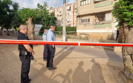 זירת הרצח באשקלון (צילום: דוברות המשטרה)