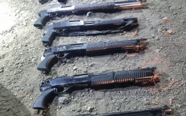 הנשקים שנמצאו, מסוג שוטגאן (צילום: דוברות המשטרה)