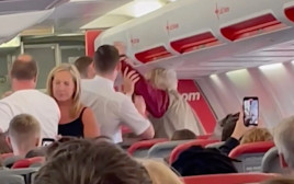 "גברת, תשבי בבקשה", הדרמה במטוס (צילום: מתוך טיקטוק)