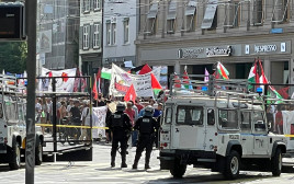 הפגנות בסמוך לכנס כנגד ישראל (צילום: ההסתדרות הציונית העולמית)