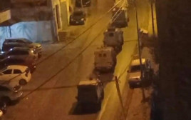 כוחות הביטחון בשכם (צילום: רשתות ערביות)