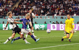 יפן מבקיעה מול גרמניה (צילום: רויטרס)
