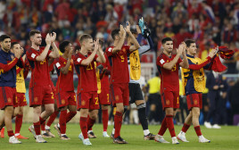 שחקני נבחרת ספרד (צילום: רויטרס)