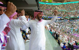אוהדי ערב הסעודית חוגגים את ניצחון היסטורי על נבחרת ארגנטינה במונדיאל 22 בנובמבר 2022 (צילום: רויטרס)