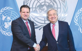 איימן עודה ומזכל האו"ם אנטוניו גוטרש (צילום: דוברות חד"ש)