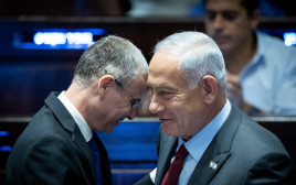 יריב לוין ובנימין נתניהו (צילום: יונתן זינדל, פלאש 90)