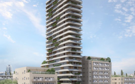 הדמיית המגדל החדש בגבעתיים. "הגדלה משמעותית של היצע דירות קטנות להשכרה" (צילום: גנות לרמן אדריכלים)