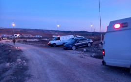 זירת הפיגוע בדרום הר חברון (צילום: תיעוד מבצעי מד"א)