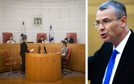 יריב לוין, בג"ץ  (צילום: הדס פרוש פלאש 90,אוליבייה פיטוסי, פלאש 90)