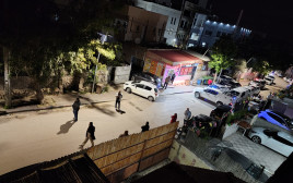 זירת הרצח בג'סר א-זרקע (צילום: דוברות המשטרה)