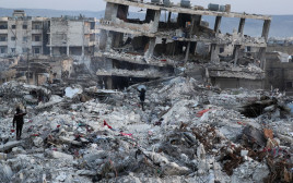 החורבן אחרי רעידת האדמה בסוריה ובטורקיה . 10 בפברואר 2022 (צילום: רויטרס)