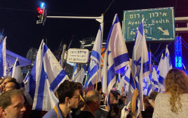 הפגנה נגד הרפורמה המשפטית בתל אביב (צילום: אבשלום ששוני)