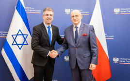 שר החוץ אלי כהן ושר החוץ הפולני זביגנייב ראו (צילום: שגרירות ישראל בפולין)