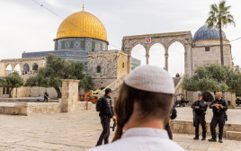 יהודים בהר הבית בפסח (צילום: נעמה שטרן, פלאש 90)