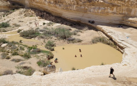 מטיילים בשמורת עין גדי (צילום: בעז שיזף)