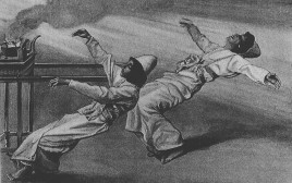 "עונש נדב ואביהוא", ציור מעשה ידי ג'יימס טיסו, 1896 (צילום: נחלת הכלל)
