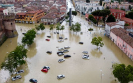 שיטפונות במחוז אמיליה-רומאניה שבצפון איטליה (צילום: REUTERS)
